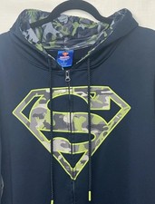 DC Comics Superman Symbol Zip-Up Hoodie Men  s 2XL Navy Blue And Grey