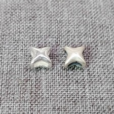 5 Sterling Silver Matte Star Bead Spacer 2-Sided 5mm for Bracelet