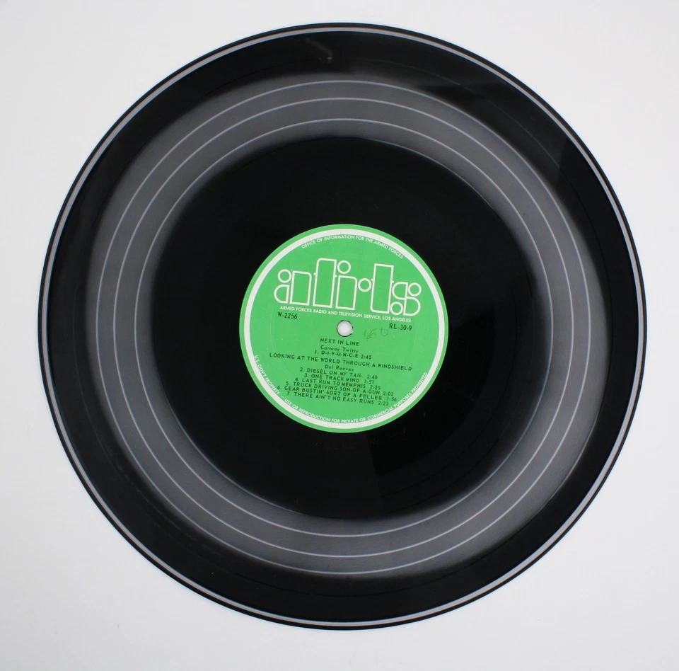 1970 AFRTS Conway Twitty Del Reeves Country Armed Forces Transcription RL‑30‑9 - Image 4 of 4