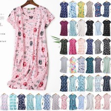 Ladies' short sleeved summer sleepwear dress sleepwear shirt top sleepwear UK