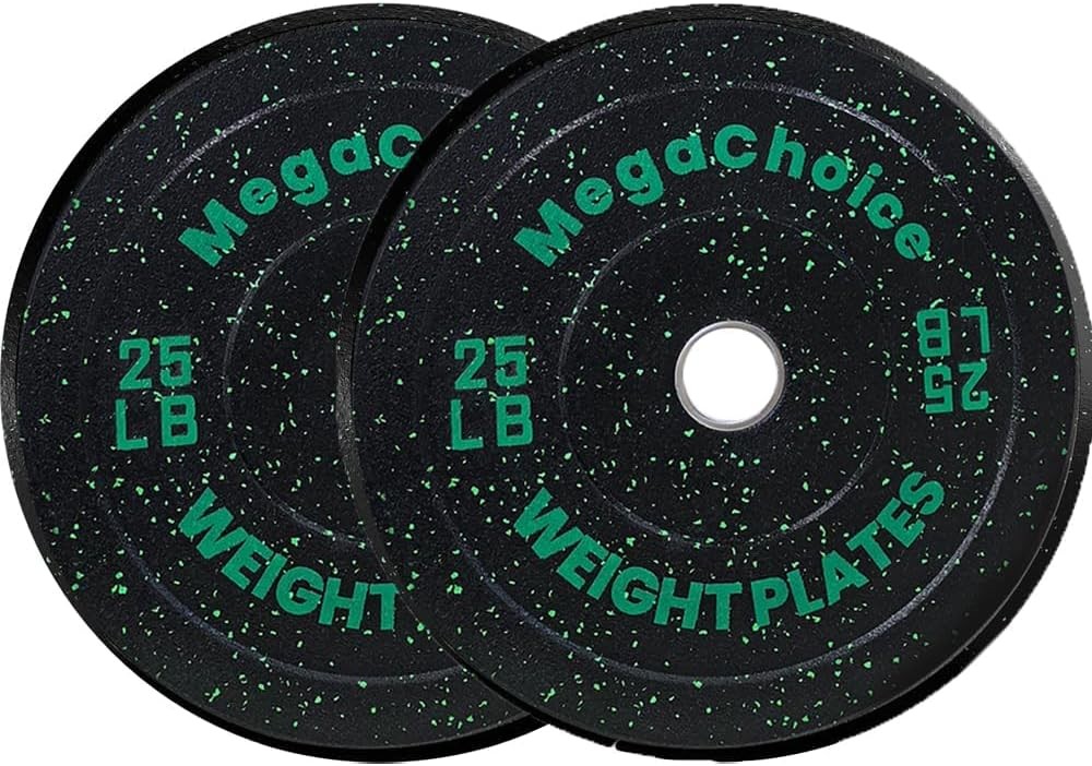 Bumper Weight Plates Rubber Colored Weight Plates for Home Gym Strength Training