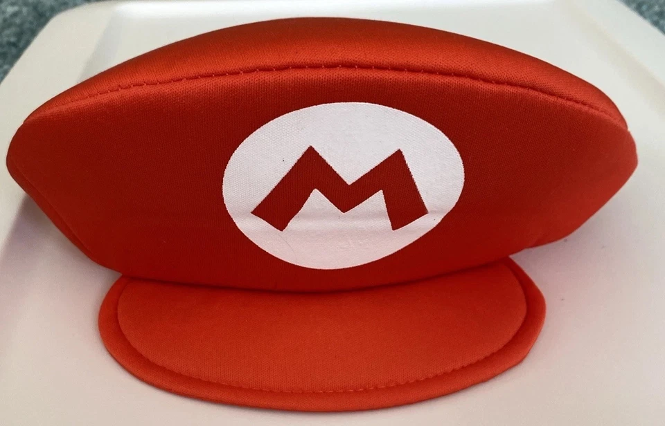 Boné de espuma vermelha Nintendo Mario fantasia acessório cosplay criança tamanho único idade 3+ - Imagem 2 de 4