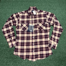 NEW Vintage Sears Flannel Shirt Plaid Button Up Mens Small
