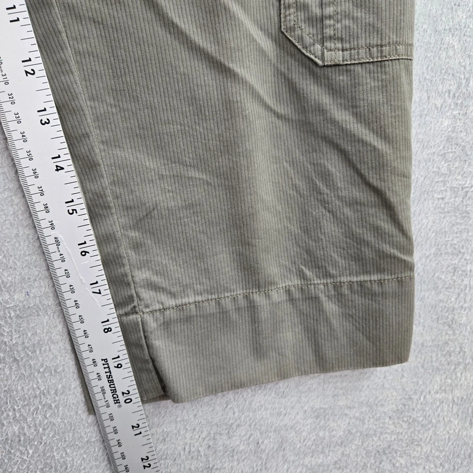 Pantalones de mujer Jill 6 Petite verde recortados pana carga pierna ancha Foto 4 de 4