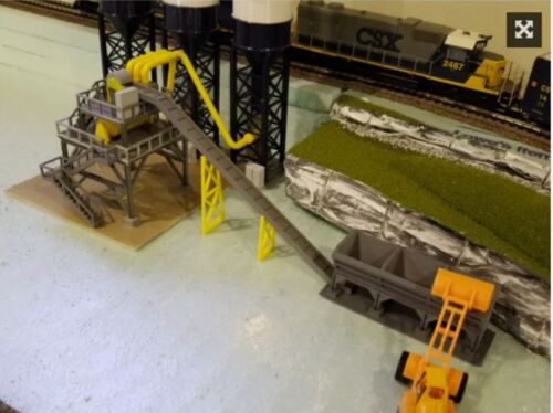 3D Printed HO Scale Concrete Plant. Custom Made. - Picture 2 of 7