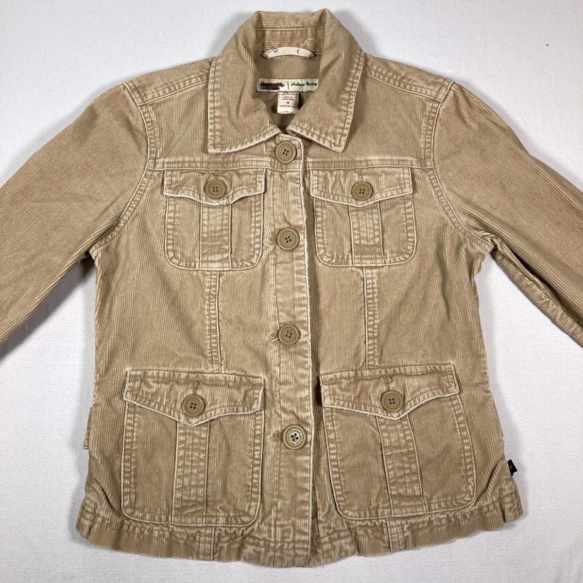 Abercrombie and Fitch Corduroy Jacket Juniors Small Beige