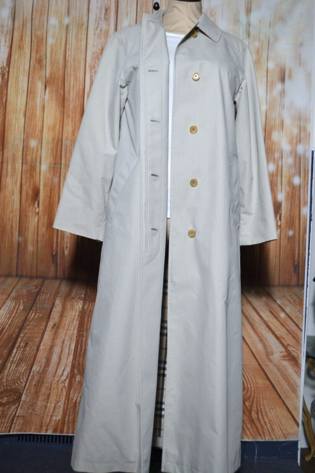 Burberry London Women Nova Check Light Weight Beige Trench Coat Size 2R thumbnail 7