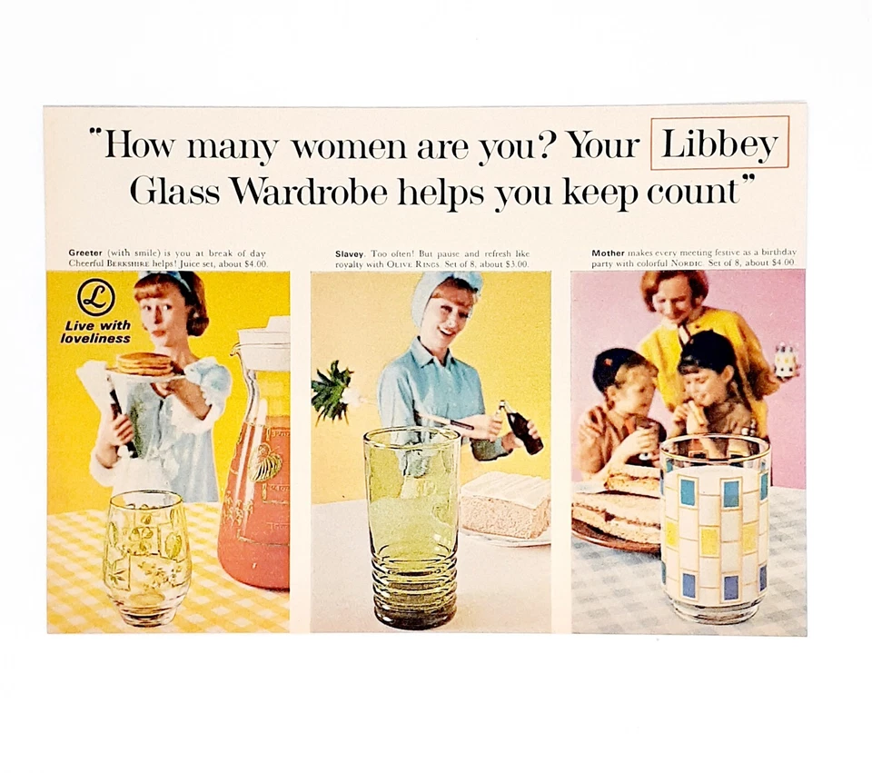 Vintage Libbey Glassware ad (2) 1965 barware drinking glasses advertisements - Image 2 of 3