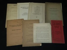 1893-1914 RAILROAD REPORTS AND ADDRESSES LOT OF 8 - COMMISSIONS- J 5428