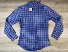 NWT Polo Ralph Lauren Mens Shirt Blue Multicolor S Plaid Slim Fit Oxford Pony