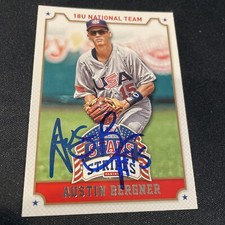 2015 USA Baseball Austin Bergner #8 Auto Signed Detroit Tigers