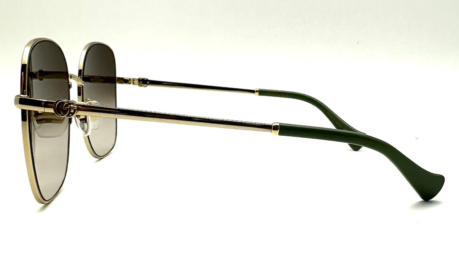 New Gucci Sunglasses GG 1143 S 002 Gold / Brown 59-19-145