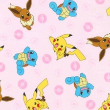 Robert Kaufman Pokemon AOQ 74441 96 Blush Pink Pokemon Cotton