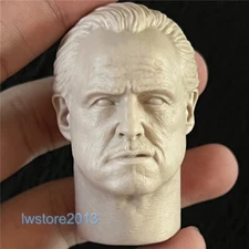 1:6 Godfather Marlon Brando Head Sculpt Carved For 12" Male Soldier Figure Body