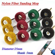 FÄCHERSCHLEIFER KOMBI VLIES SCHLEIFSTIFT SCHLEIFMOP ø25mm VLIESMOP 3mm Schaft