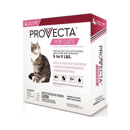 Provecta For Small Cats 5-9 lbs, 4 Doses PINK
