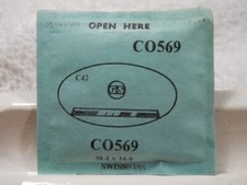 GS CO569 Watch Crystal Fit Swiss - 30.4 X 16.0 mm - Replacement / Repair