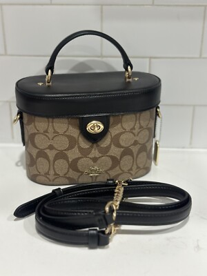 Coach Kay Canvas Crossbody Bag Signature Khaki/Black for sale