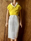 1979 Vintage Barbie Fashion Collectibles #1422 Dress Yellow White Lace No Doll