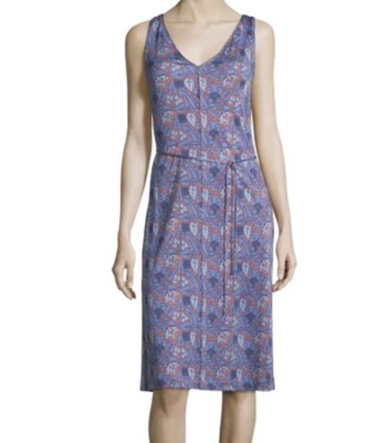 TORY BURCH Sandy Silk Jersey Dress Sea Coral Artemis Sz M