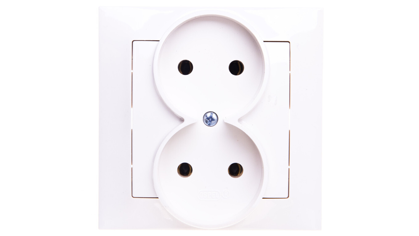 IMPRESJA Double socket b/u ecru GP-2Y/27 /T2UK