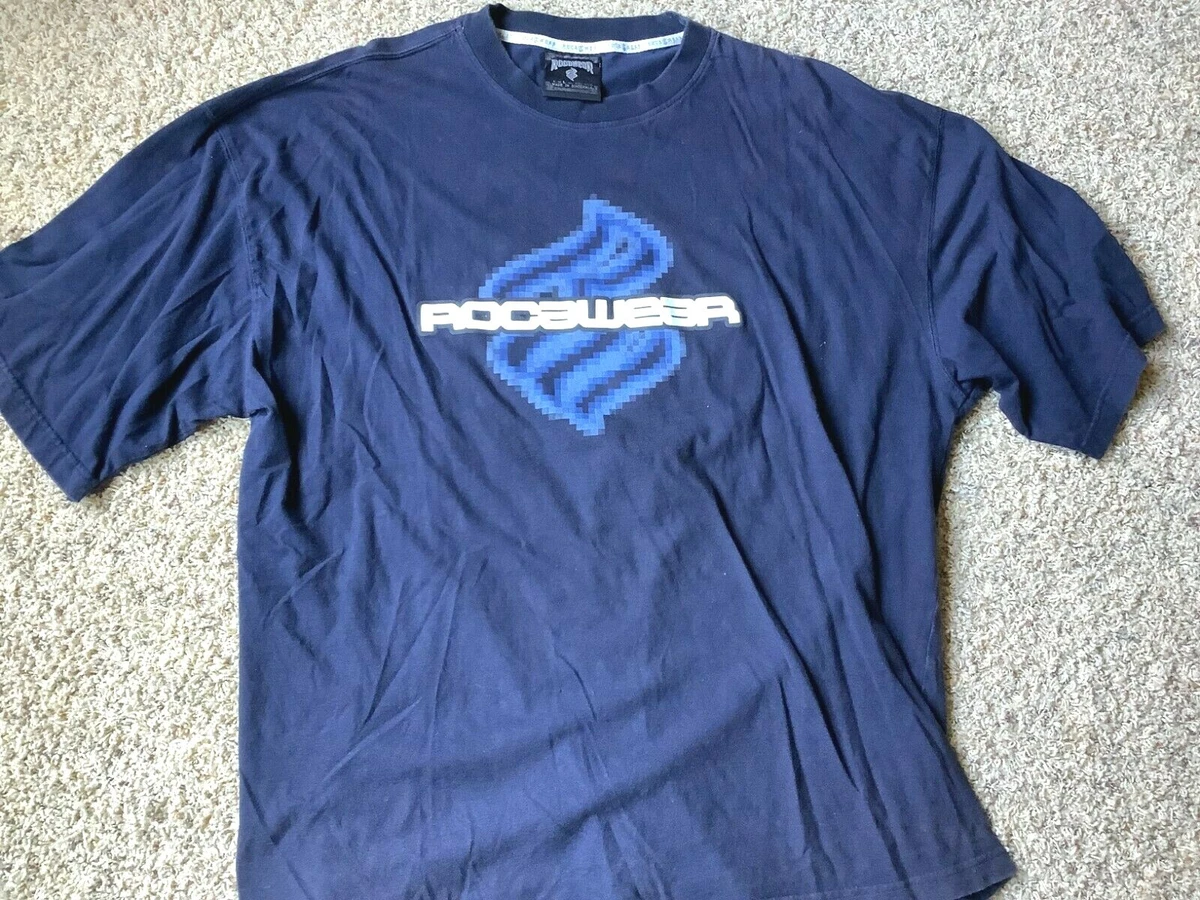 Vintage 90s 2000s RocaWear jay-z T Shirt Navy Blue Large RARE original label