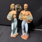 Vintage Art Deco ABCO Tiki Tropical Couple Figures