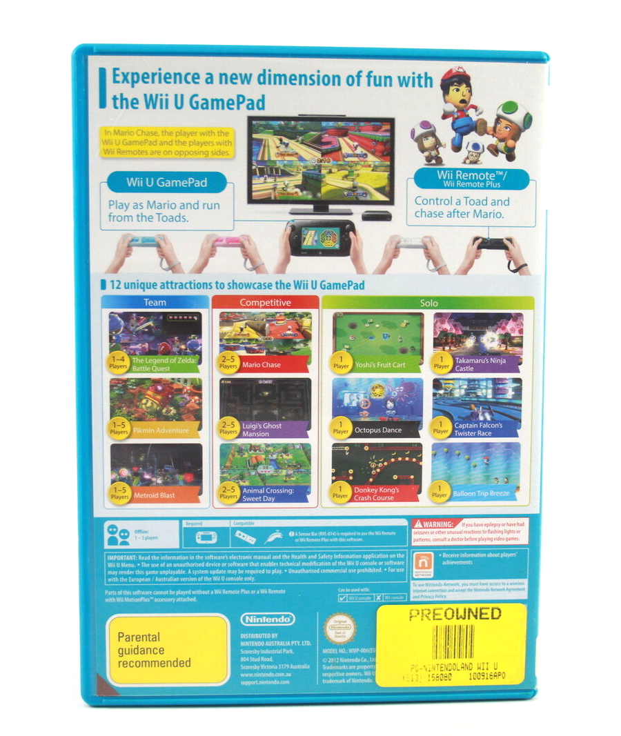 Nintendo Land (Wii U) [PAL] WITH WARRANTY Australia