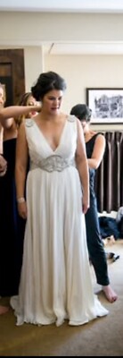 Jenny Packham Ivory Wedding Dress Size UK 16 (12 in USA) Pre-owned