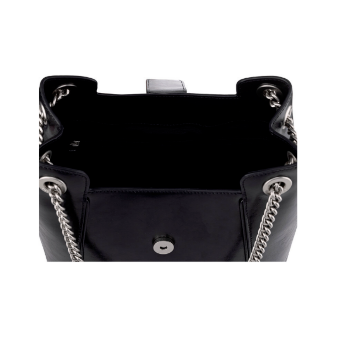 ★韓国人気★LOEUVRE★Sac de Panier Medium Loeuvre Sac de Sortie Bucket Large Noir (Black) Elegant