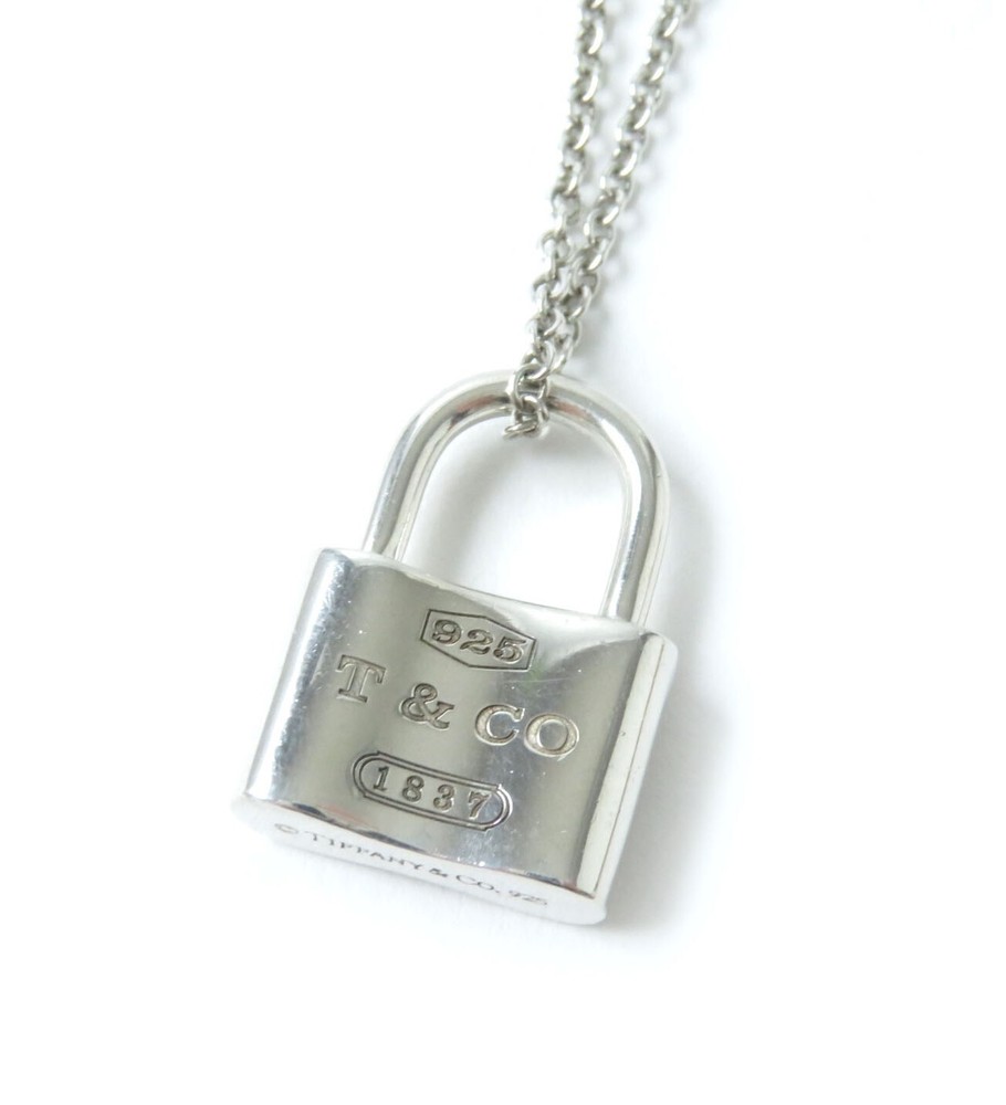 TIFFANY&Co. 1837 SV925 Rock Cadena Necklace Accessories Silver Bag Weight