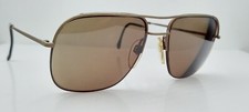 Vintage Luxottica Gray Aviator Half-Rim Metal Sunglasses Italy FRAMES ONLY