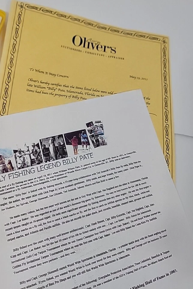 Billy Pate Estate Tibor pesca con mosca x48+ moscas Bluefish en alta mar 2 x estuches certificado de autenticidad Foto 4 de 4