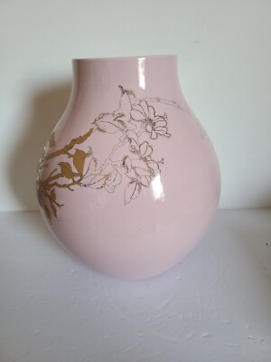 Vintage IKEA PS HELLA JONGERIUS Pink Gold Vase 2005 Jonsberg