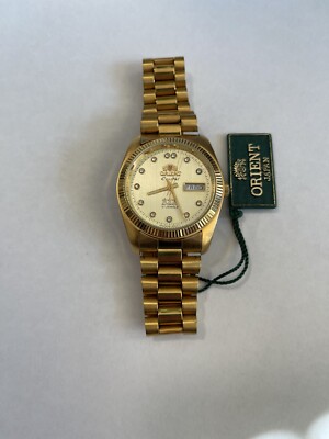 Orient Star Three Star Vintage Crystals Studded Automatic Watch