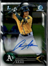 IOLANA AKAU 2016 Bowman Chrome 1st Autograph OAKLAND ATHLETICS #CPA-IA