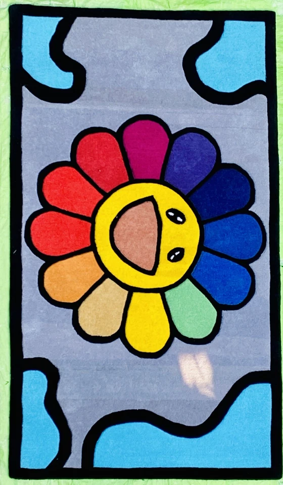 Custom Hand Tufted Smile Sun Colourfull Rugs 100% Newzealand Wool - Image 2 of 4