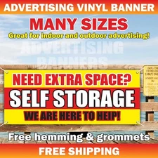 SELF STORAGE Advertising Banner Vinyl Sign Space Lease UNITS RENT Realtor Garage