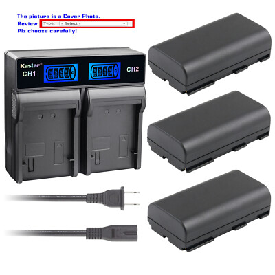 Kastar Battery LCD Rapid Charger for BP-911 BP-915 Canon V520 XF100 XF105 XF200