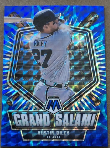 2022 Panini Mosaic - Grand Salami Austin Riley #GS-7 Reactive Blue ...
