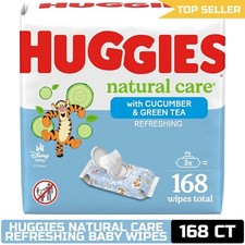 Huggies Natural Care Scented Baby Wipes 3 Packs 168 Total 