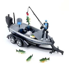 Big Country Toys - Bass Boat with Trailer & Figures 1:20 Scale 498B
