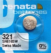 New Renata 321 SR616SW SR616 D321 V321 SR65 GP321 LR65 Silver Oxide Battery