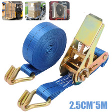 Ratchet Straps Tie Down 25mm 5 Meters 800KG Claw Lorry Lashing Handy Straps UK