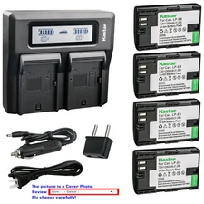 Kastar Battery LCD Dual Fast Charger for Canon LP-E6 LP-E6N LCE6 EOS 5D Mark III