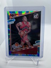 2021-22 Donruss Basketball The Rookies #4 Scottie Barnes Teal Laser RC Raptors