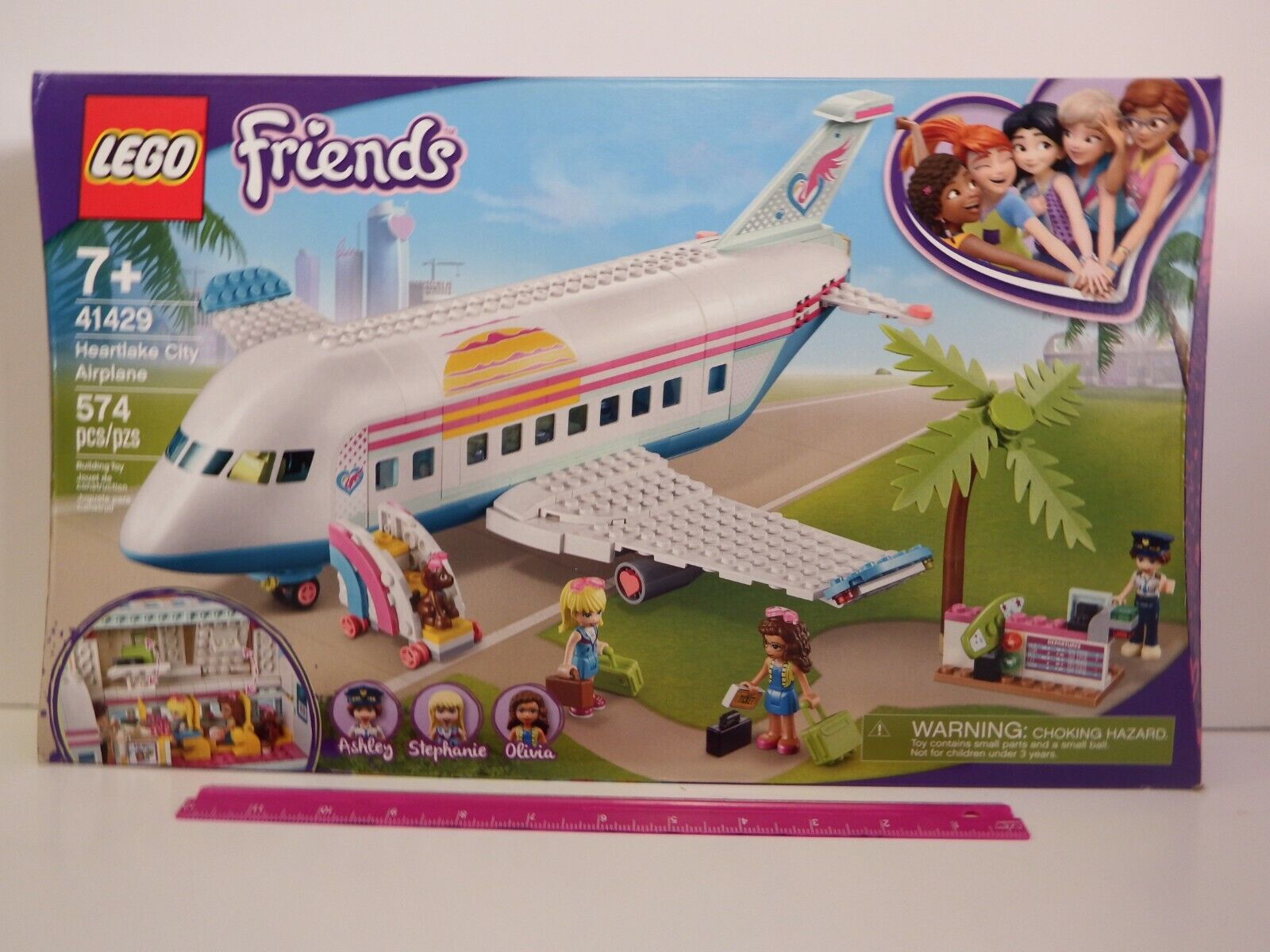 LEGO Friends Heartlake City Airplane 41429 Building Toy Inspires Travel  Story-Making Play Scenarios (574 Pieces) 