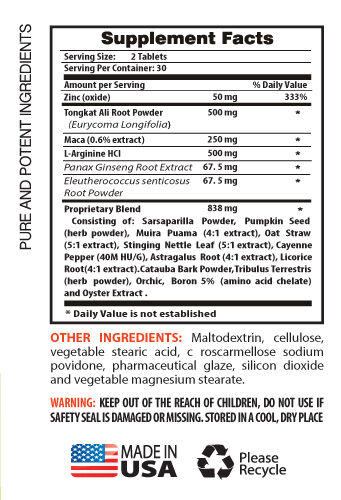 Prostate Multivitamin Pills - Eurycoma Longifolia 2275mg - Zinc Liquid 1B - Bild 2 von 12