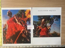 Alexander McQueen Red Dresses Fashion 2 Page Print Ad