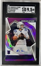 2021 Panini Rookies & Stars Purple Signatures /25 Sam Ehlinger Rookie Auto RC 